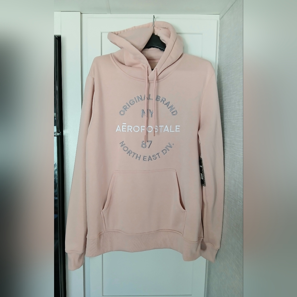 aeropostale Men's XL Hoodie Pullover EMBROIDERED Cameo Rose BRAND-NEW w/tags